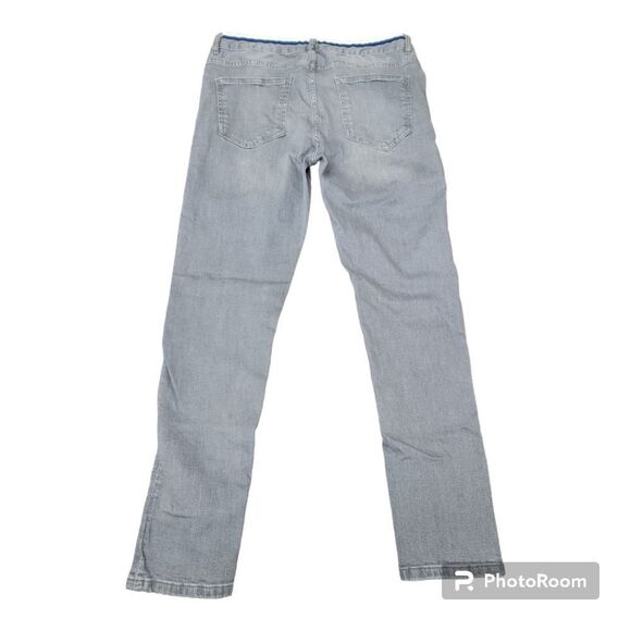 The Original Denim Company Button Fly Jeans Gray W Blue & White Waistband Siz 34 - Picture 2 of 10